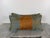An exquisite and highly collectible pair of custom designer lumbar pillows in the timeless style of Nomi Fabrics,...