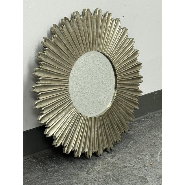 Art Deco Pottery Barn Soleil Wall Mirror For Sale - Image 3 of 12