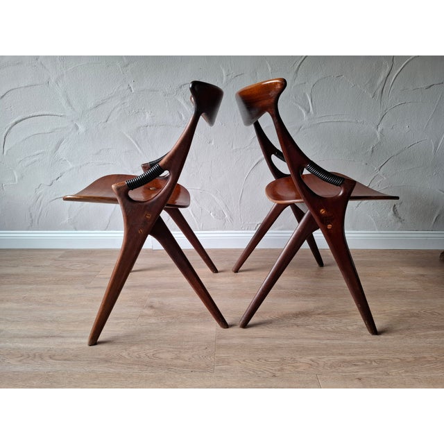 Mid-Century Modern Chairs by Arne Hovmand-Olsen for Mogens Kold, Denmark ,1959, Set of 2 For Sale - Image 3 of 8