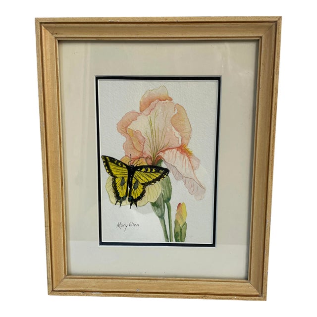 Vintage Framed and Matted Watercolor Signed For Sale