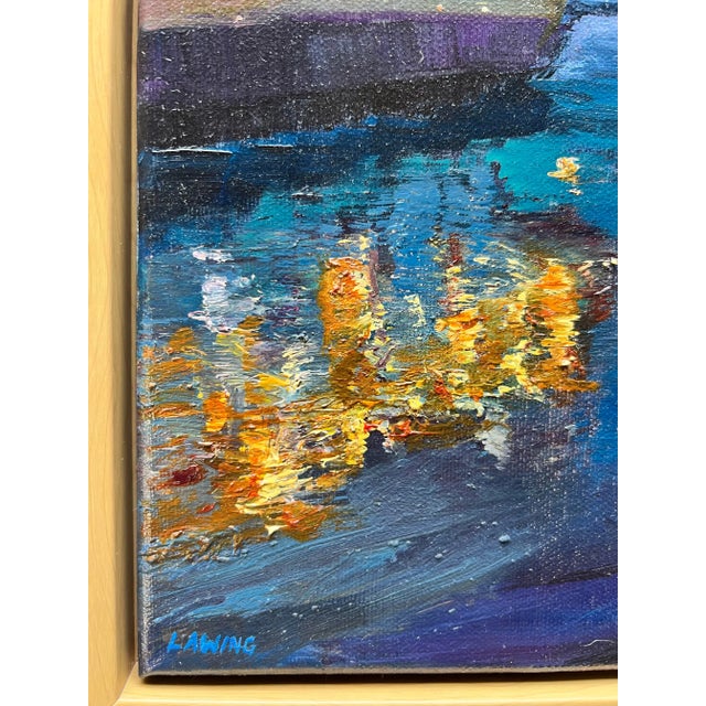 Traditional Night Ferry, Original Painting by Julia Lawing For Sale - Image 3 of 6