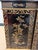 Black Lacquer Hand Painted Chinoiserie Credenza From Drexel Heritage For Sale - Image 11 of 12