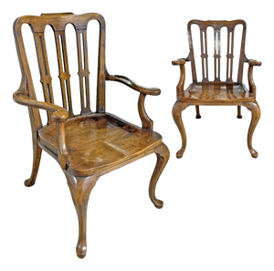 Pair of George II-Style Hall Armchairs