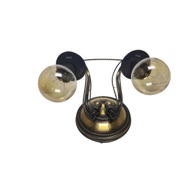Art Nouveau Two-Armed Wall Lamp, Poland, 1970s For Sale - Image 15 of 18