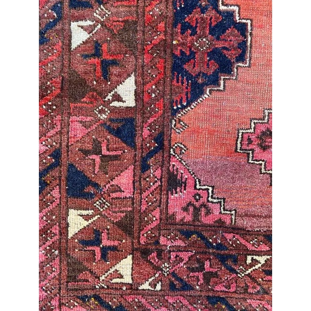 Vintage Wool Turkmen Rug For Sale - Image 3 of 15