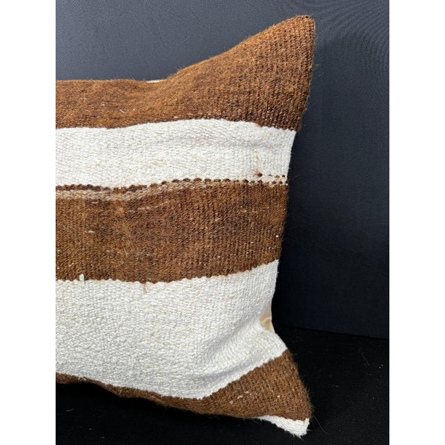 Contemporary Turkish Hemp Pillow Cushion Natural Beige Brown Cushion Cover 20x20 For Sale - Image 3 of 4