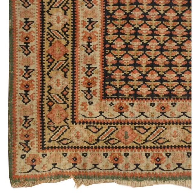 Traditional Earl 20th Century Senneh Kilim Rug For Sale - Image 3 of 4
