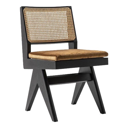 Black Wood 055 Capitol Complex Chair by Pierre Jeanneret for Cassina For Sale