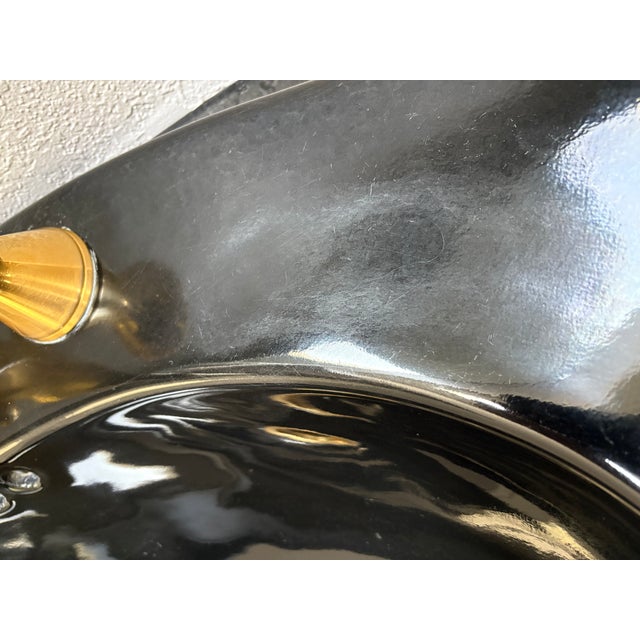 Vintage 80s Kohler Black Gold Pedestal Sink K-2124 With Faucet For Sale - Image 11 of 12