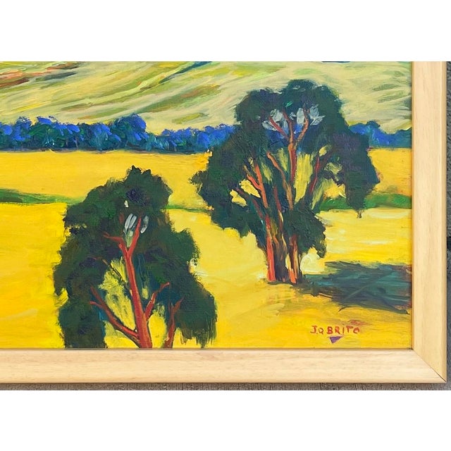 "House on the Hill” Oil on Mahogany Board by Joao De Brito - For Sale - Image 4 of 7