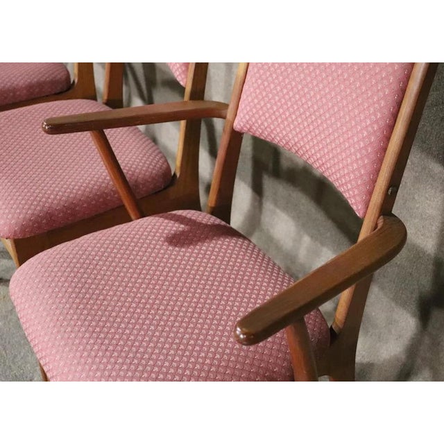 Light Pink Mid 20th Century Danish Mid-Century Dining Chairs - 8 Pieces For Sale - Image 8 of 8