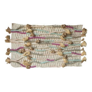 Massive 6ft 1980s Woven Fiber Art Wall Hanging For Sale