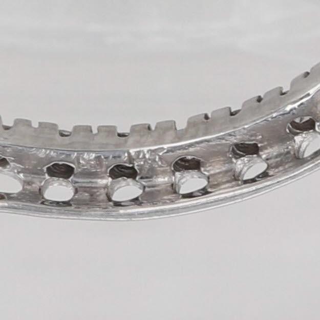 0.47ctw Diamond Eternity Circle Pendant 14k White Gold Floating Drop For Sale - Image 4 of 6