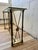Metal Vintage Hollywood Regency Brass and Glass Console Table With Bronze Supports For Sale - Image 7 of 10