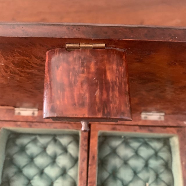 Brown Antique Italian Wood Inlay Greek Key Jewelry Box For Sale - Image 8 of 13