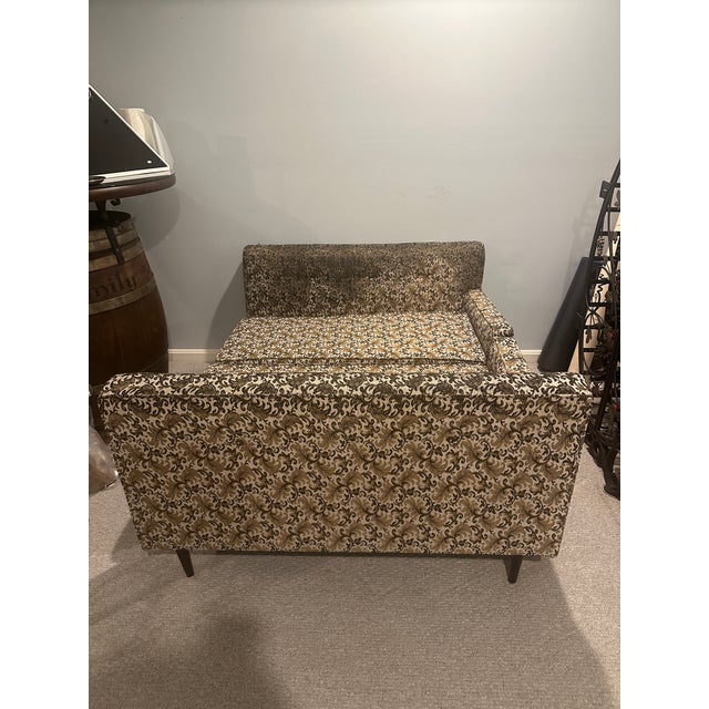 Mid-Century Modern Vintage 1960s Mid-Century Modern American Sectional Sofa With Original Damask Upholstery For Sale - Image 3 of 12