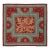 Antique French Art Deco Rug in Red and Blue Floral Medallion- Rug & Kilim For Sale