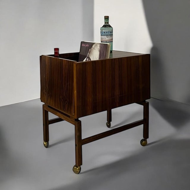 Rosewood Bar Trolley from Erling Torvits, Denmark, 1960s For Sale - Image 12 of 14