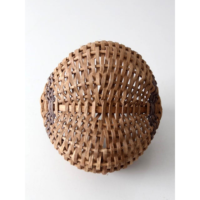 Vintage Handmade Buttocks Basket For Sale - Image 10 of 12