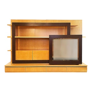 Roche Bobois Maple Carnaval Wall Unit Media Cabinet, France 2012 With Lighting For Sale