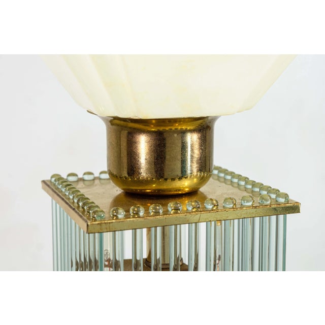 Pair of 1960s Liteline Chicago Brass and Glass Mid Century Modern Table Lamps For Sale In Detroit - Image 6 of 12