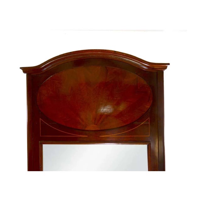 Mid 19th Century 19th Century Mahogany Wood Frame Trumeau Mirror For Sale - Image 5 of 13