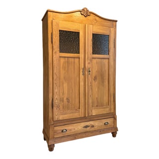 Farmhouse Display Cabinet in Spruce Wood For Sale