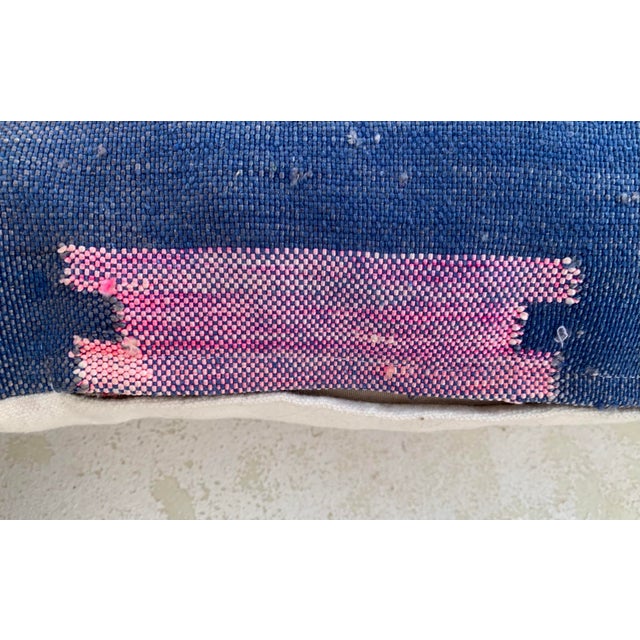 Blue Contemporary Big Blue and Pink Pillow Covers - a Pair For Sale - Image 8 of 10