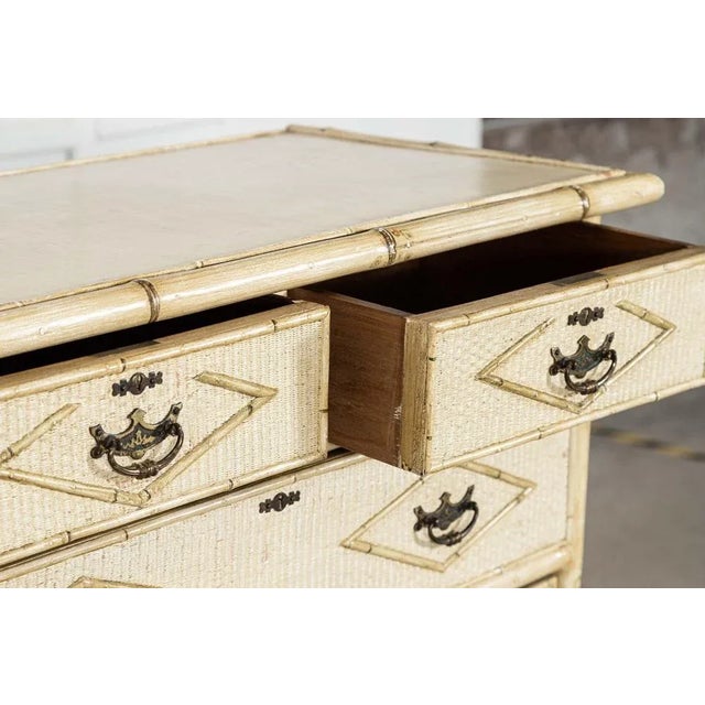 19th Century English Painted Bamboo Chest of Drawers, 1890s For Sale - Image 14 of 16