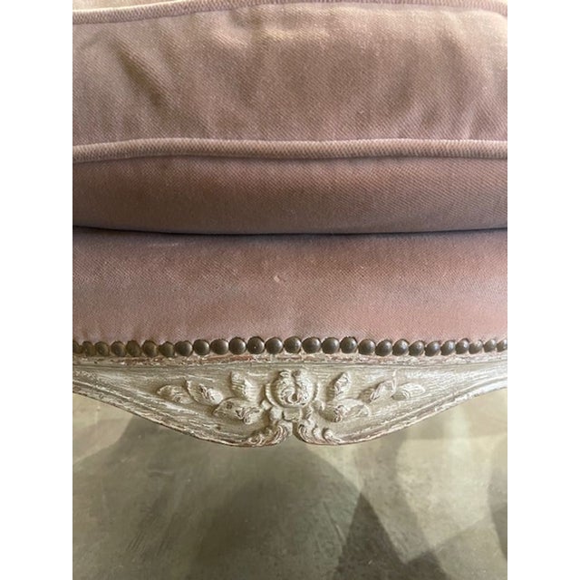 Pair of French Louis XV Painted Chairs For Sale - Image 4 of 7