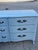 1970s 1970s French Provincial Blue Gray Lacquered Dresser of Twelve Drawers For Sale - Image 5 of 11