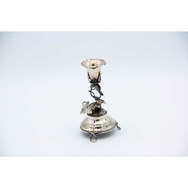 Silver Toothpick Holder with Chalice Supported by Vine For Sale - Image 5 of 5