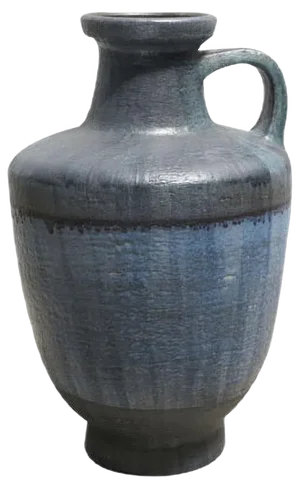 German Big Vintage Floor Vase with Handle by Glatzle for Karlsruher Majolika, 1963