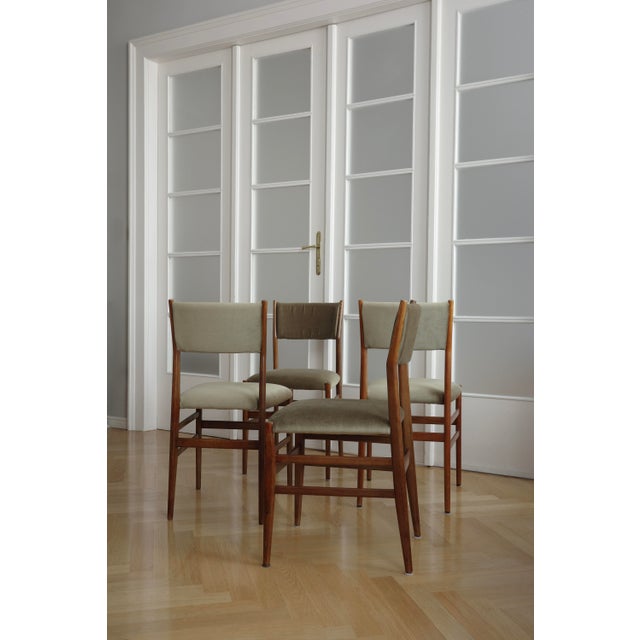 Mid-Century Modern Mid-Century Modern Italian Leggera Chairs by Gio Ponti for Cassina, 1960s, Set of 4 For Sale - Image 3 of 9