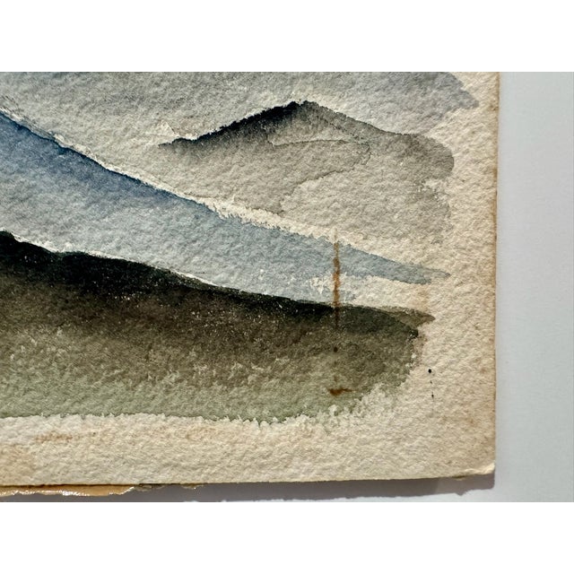 Henry Emil Salloch Original Watercolor on Paper Mount Chocorua, New Hampshire. 1941. For Sale - Image 4 of 9