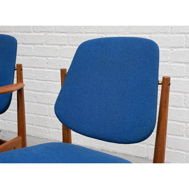 Rare Mid Century Modern Danish Teak Model 203 Dining Chairs by Arne Vodder for France & Daverkosen, Set of Six For Sale In New York - Image 6 of 15