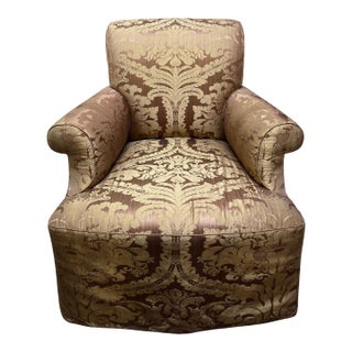 Rose Tarlow Melrose House Fully Upholstered Swivel Club Chair For Sale