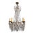 Chandelier in Bronze and Glass with Tassels For Sale