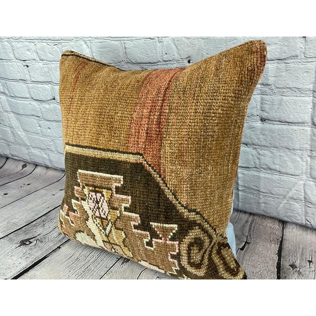 Vintage Pillow Case Turkish Rug Pillow Decorative Rug Pillow Dry cleaning only. PILLOW INSERT IS NOT INCLUDED