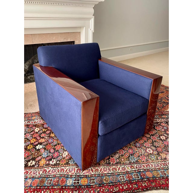 Art Deco Ralph Lauren Home Art Deco Style Modern Metropolis Club Chair For Sale - Image 3 of 12