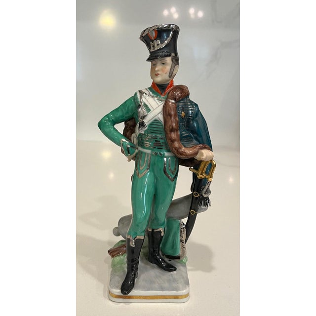 Early 20th Century Vintage Ernst Bohne & Sohne German Porcelain Figurine of French Soldier For Sale - Image 5 of 14