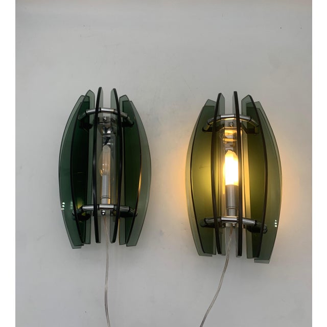 1970s Vintage Italian Wall Lamps, 1970, Set of 2 For Sale - Image 5 of 6