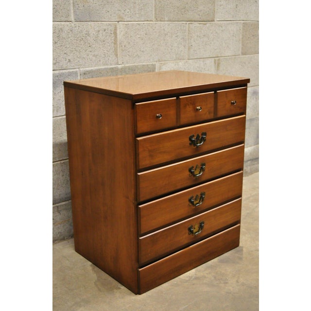 Traditional Ethan Allen Maple and Laminate 3 Drawer Bachelor Chest