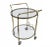 Metal Round Brass Bar Trolley with Bottle Holder by Maison Baguès, 1950s For Sale - Image 7 of 9