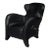 Modern Black Leather Armchair For Sale
