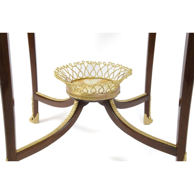 Late 19th Century Louis XV Circular Gueridón Table With Ormolu Accents Attributed to François Linke for Maison Forest, France For Sale - Image 9 of 11