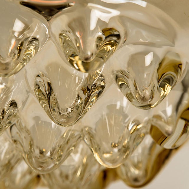 Smoked Brown Glass and Brass Pendant Lights attributed to Peill and Putzler, 1960s, Set of 2 For Sale - Image 14 of 18