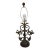 Forged Iron Table Lamp in Antique Finish For Sale