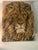 Orange Vintage Mid Century Modern Lion Portrait Painting by Fritz Rudolf Hug Framed 60s 1960s MCM Mid 20th Century For Sale - Image 8 of 12