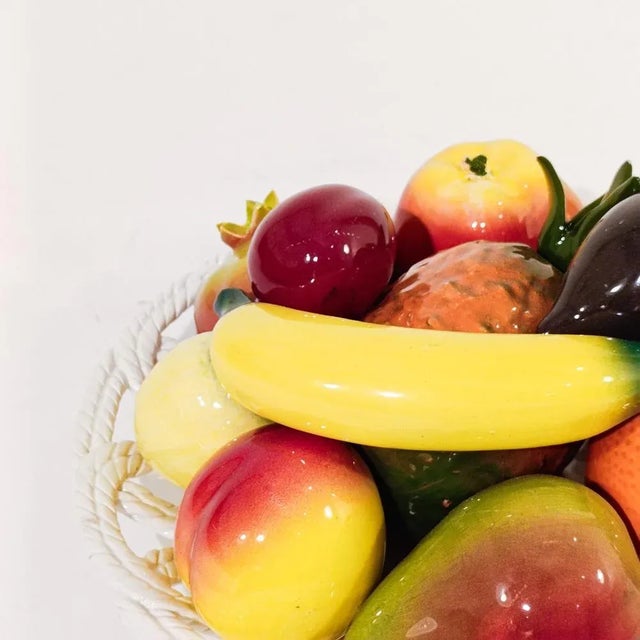 Ceramic Large Ceramic Tabletop Fruit Bowl from Hispania, Spain, 1950s For Sale - Image 7 of 13